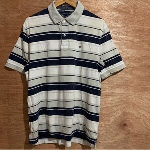 TOMMY HILFIGER MENS STRIPED POLO SHIRT